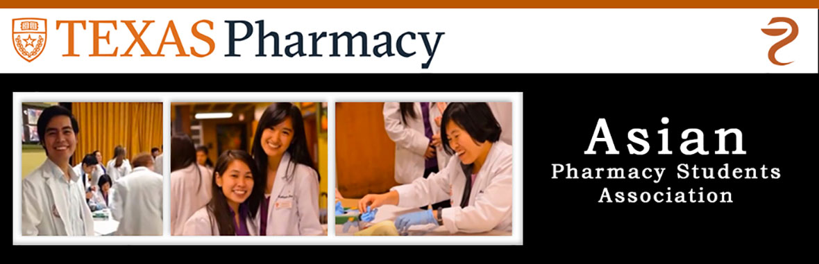 Photo of Asian Pharmacy Students Association in lab coats