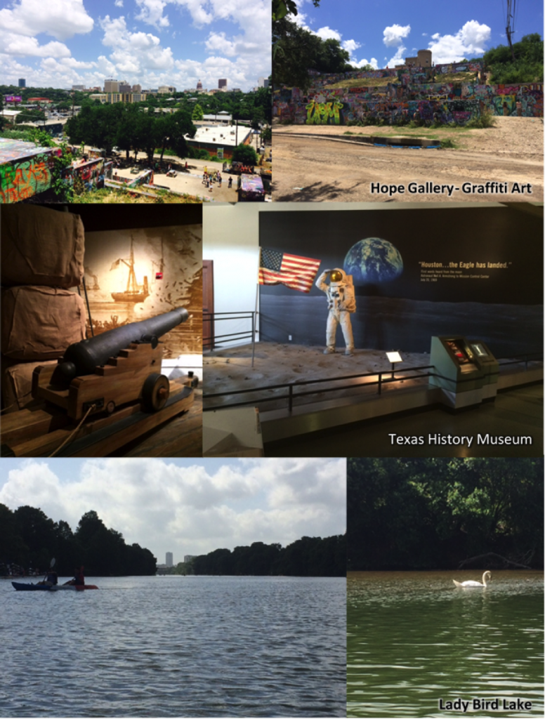 Collage of photos from Austin this summer by Minh Nguyen, Rice