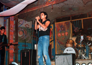 Photograph of underground rock concert in Lima in the 1980s