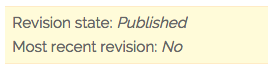 notice for content with an unpublished revision