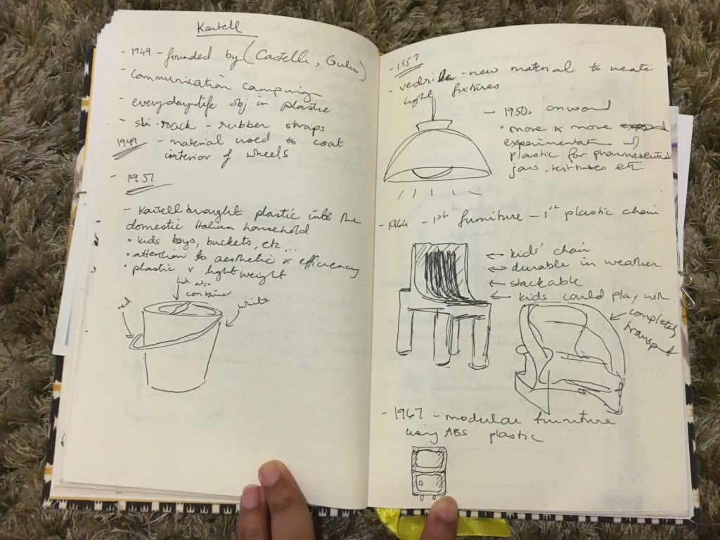 Kartell notes and sketches