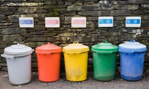 The intensive recycling system in Italy is actually a law. Therefore, there is enforcement of the use of these various bins rather than the "encouragement" offered in some parts in the U.S. that often results in the various bins being ignored in favor of the general waste bin.