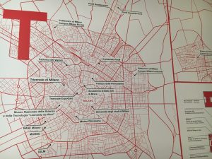 Map of Milan at the Triennale