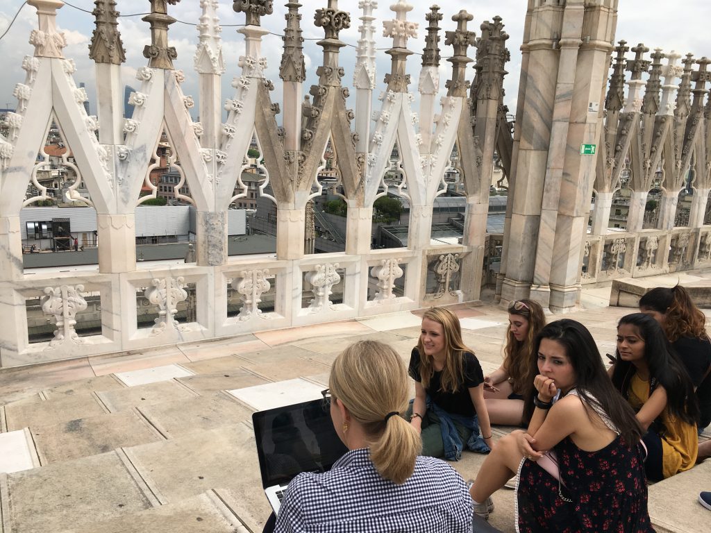 Class on top of the Duomo!