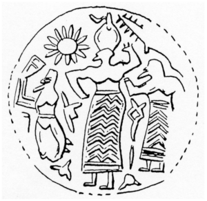 Drawing of the figure depicted in glyptics