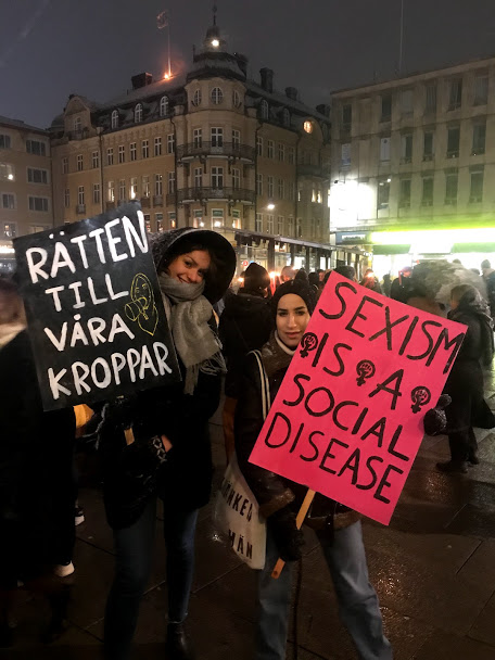 Caitlin Carroll. "Anti-Violence Against Women March, Uppsala, Sweden, International Women's Day 2019" 