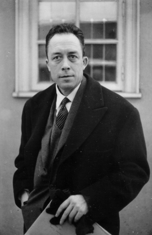 Albert Camus, taken by Alfred Knopf in Stockholm during the week in which Camus was awarded the Nobel Prize, December 1957.