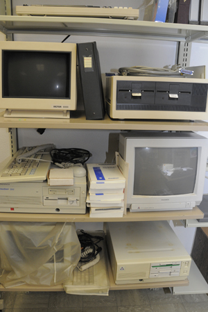 The Ransom Center seeks donated computer equipment to help in its digital preservation, access, and outreach efforts. Photo by Anthony Maddaloni.
