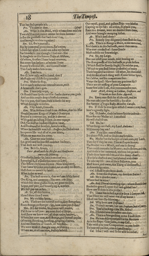 Page from the Shakespeare First Folio.