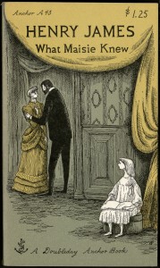 "What Maisie Knew" by Henry James. Book cover design by Edward Gorey. 1954.