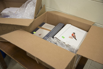 Unpacking the McSweeney’s archive. Photo by Pete Smith.