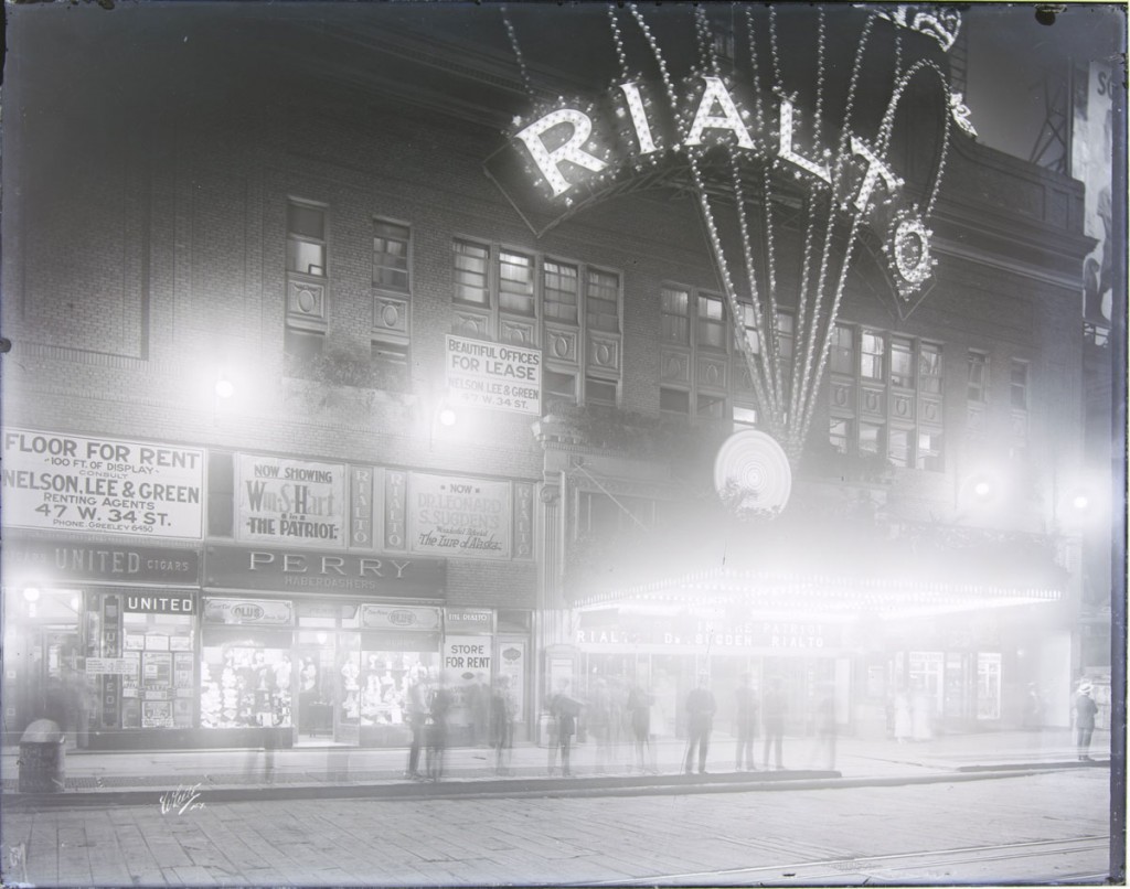 Photograph of the Rialto Theatre in New York City, taken around 1920 by White Studio.