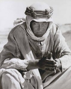 Studio photo of Peter O'Toole in the 1962 film "Lawrence of Arabia."