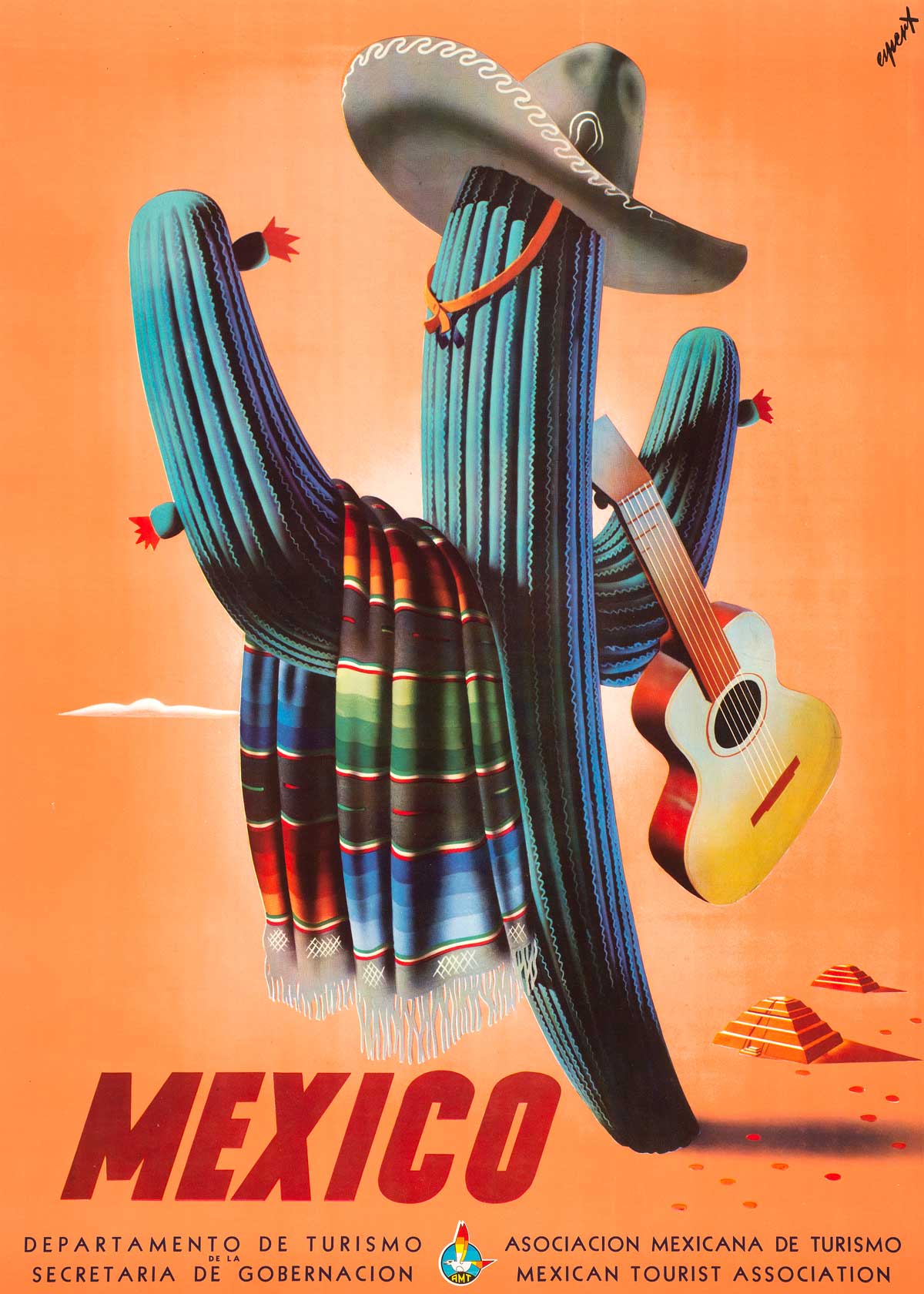 Take home a little bit of Mexico with vintage travel postcards