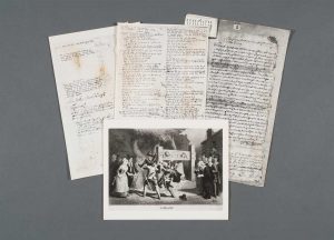 Research reproductions used in the writing of The Crucible, 1952. Arthur Miller Papers, Harry Ransom Center.