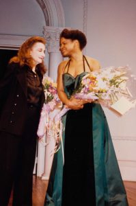 Photographs from the opening of "Master Class" on Broadway featuring Zoe Caldwell and Audra McDonald, 1995. Gelatin silver prints