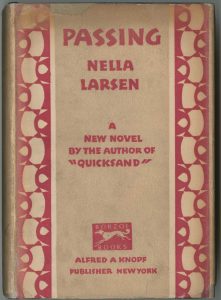First edition of Nella Larsen’s Passing, 1929.