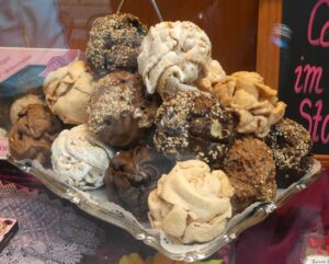 Snowball pastries in Rothenburg