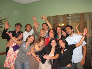 Students from the 2010 practicum course pose for a photo at a fundraiser held in Austin, TX to support a capacity building course for the newly formed community organization FUMPLA. 