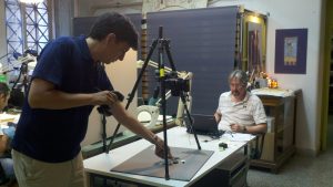 Dimitri Nakassis and Kevin Pluta using RTI in the National Archaeological Museum
