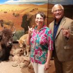 Dean Zayas and Anita Hunter (MSSW ’80) at the Scurry County Museum in in Snyder