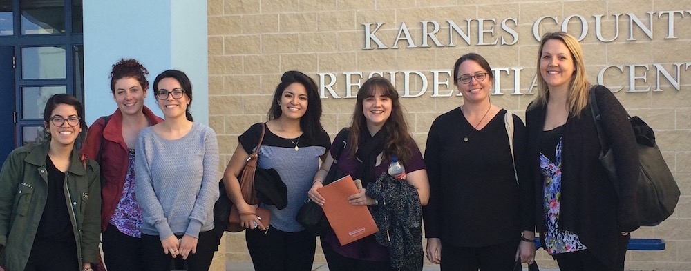 Social work students who volunteers at Karnes
