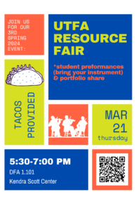 Flyer for Resource Fair on March 21, 2024. 