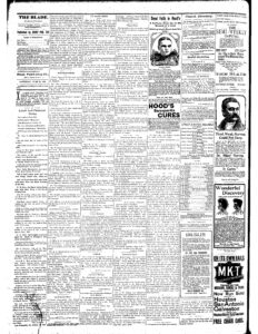 Image of a page of the Parsons Weekly Blade published on June 22, 1895