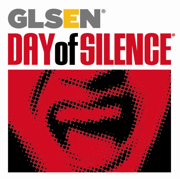 GLSEN Day of Silence Logo that features a red, monochromatic picture of an open mouth