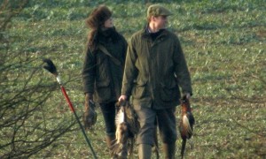 Prince William and Kate Middleton on a pheasant shoot
