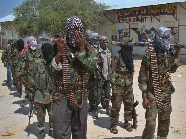 Fighters of the Islamic militant group Al Shabaab. From www.independent.co.uk.