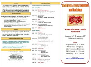 Advanced Practice Provider Conference January 26th and 27th
