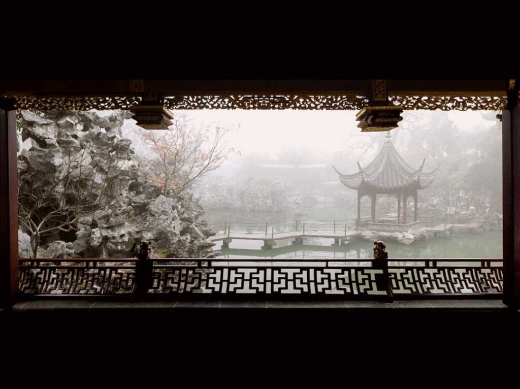 pagoda and lake