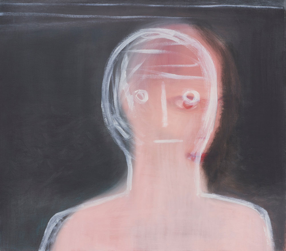 painting of figure with chalk outline