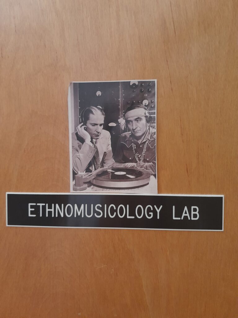 Close-up of the Door of the BSOM Ethnomusicology Lab