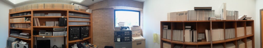 Wide-screen panoramic photograph of the BSOM Ethnomusicology Lab