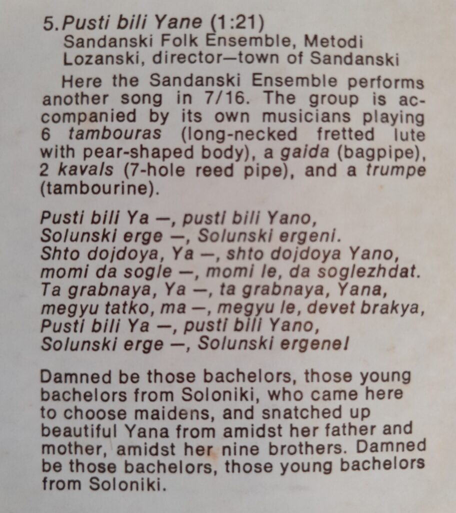 Lyrics and Translation for Pusti bili Yane