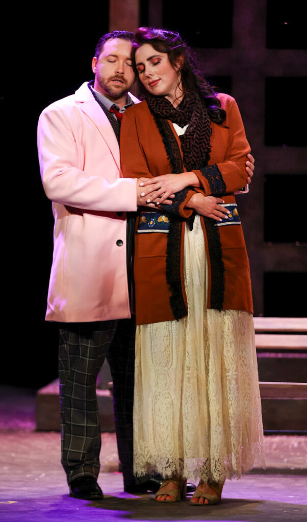 Kara Covey and Evan Brown as Mimi and Rodolfo