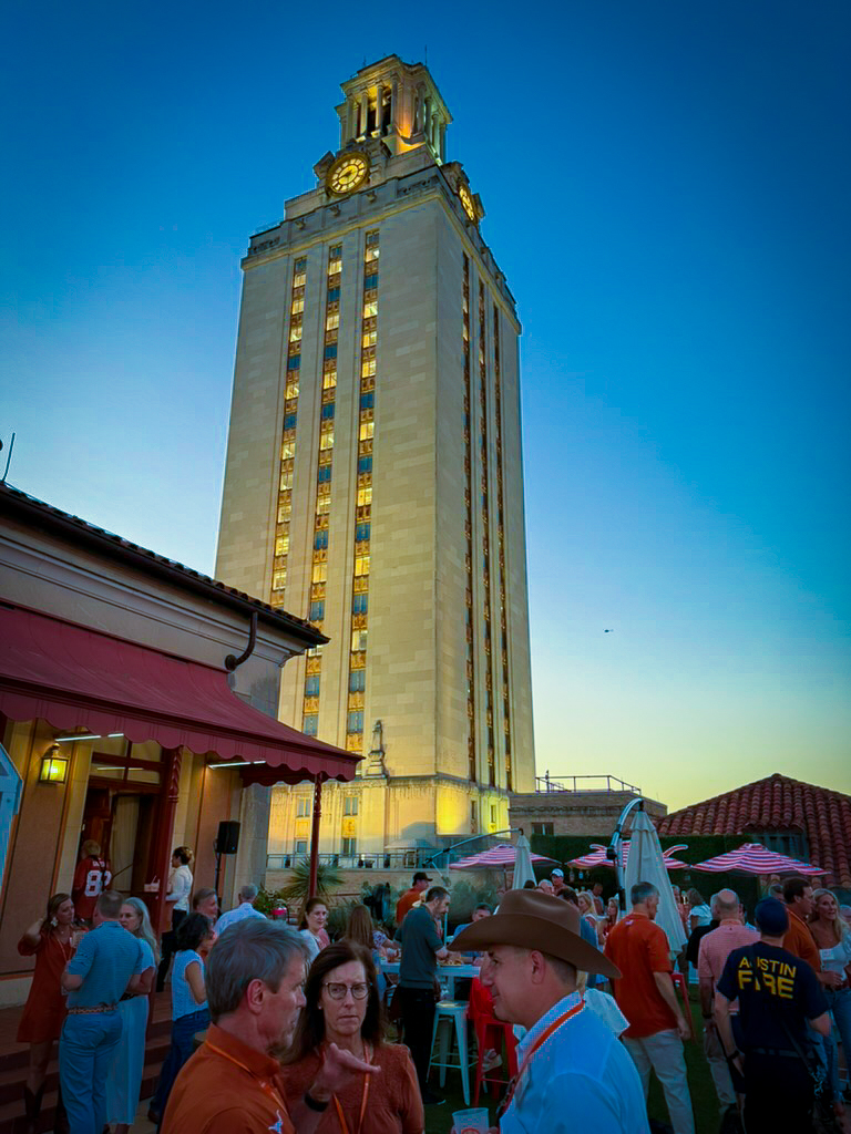 Photo from the SEC Celebration from the roof of Main.