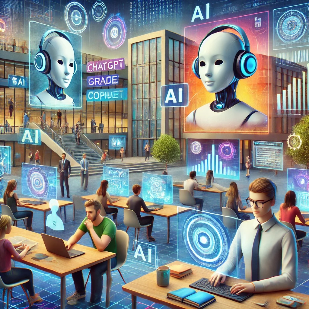 DALL-E generated illustration of AI in education.