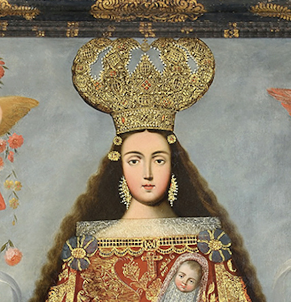 detail of painting from Spanish colonial empire