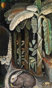 Painting by John Dunkley titled Banana Plantation from 1946