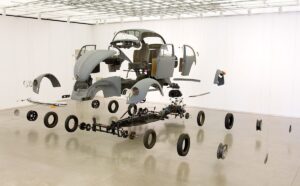 Disassembled Volkswagen Beetle by Damián Ortega, 2002