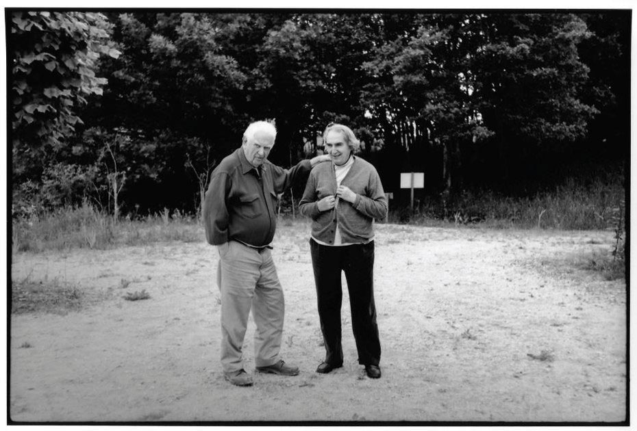 Calder and Pedrosa standing outdoors