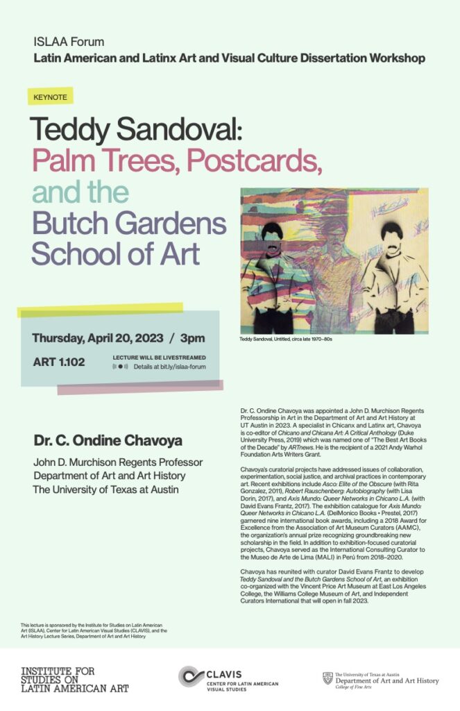 Poster for C. Ondine Chavoya lecture