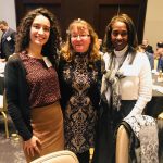 Picture of Inessa Ach, Lisa Loftus-Otway, and Dr. Carol Lewis at the CUTC Reception and Award Banquet