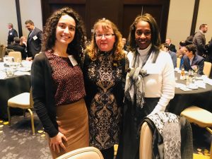 Picture of Inessa Ach, Lisa Loftus-Otway, and Dr. Carol Lewis at the CUTC Reception and Award Banquet