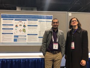 Picture of Dr. Sciara with her CM2 GRA Mashrur Rahman with his TRB poster, "The First and Last Mile of Public Transportation: A study of access and egress travel characteristics of commuters living in the suburban areas of Dhaka"