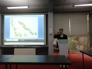 Photo of Dr. Ming Zhang speaking at the Fourth International Symposium on Land Use, Transport Infrastructure, and Sustainable Development at Tongji University, Shanghai, China.