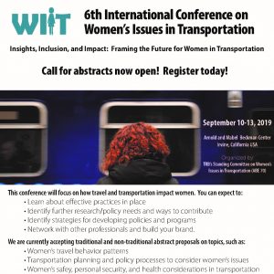 Flyer for the Women's Issues In Transportation Conference